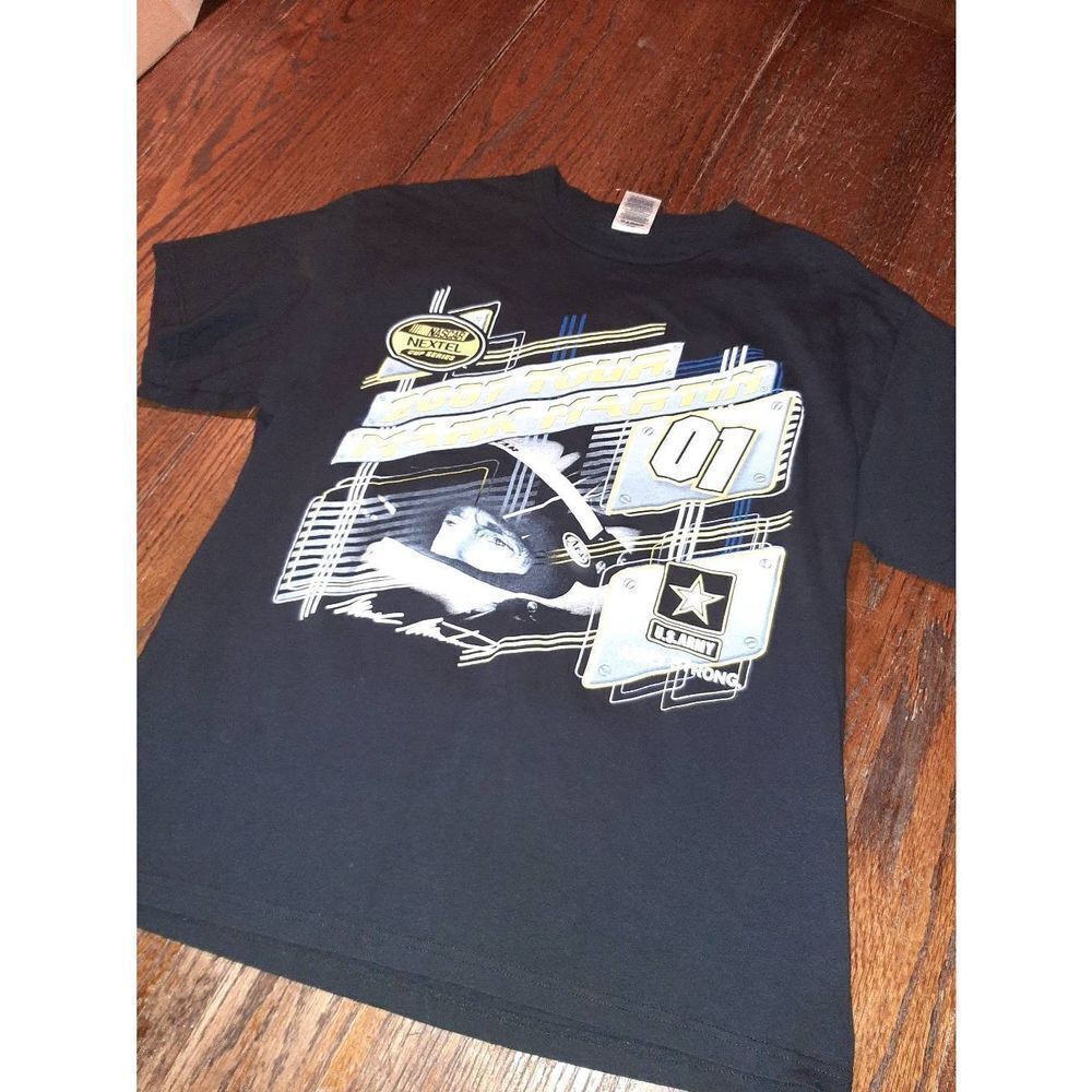 Large Mark Martin Nascar Nextel Cup US Navy Car Ginn Racing 2007 Tour Tee TShirt